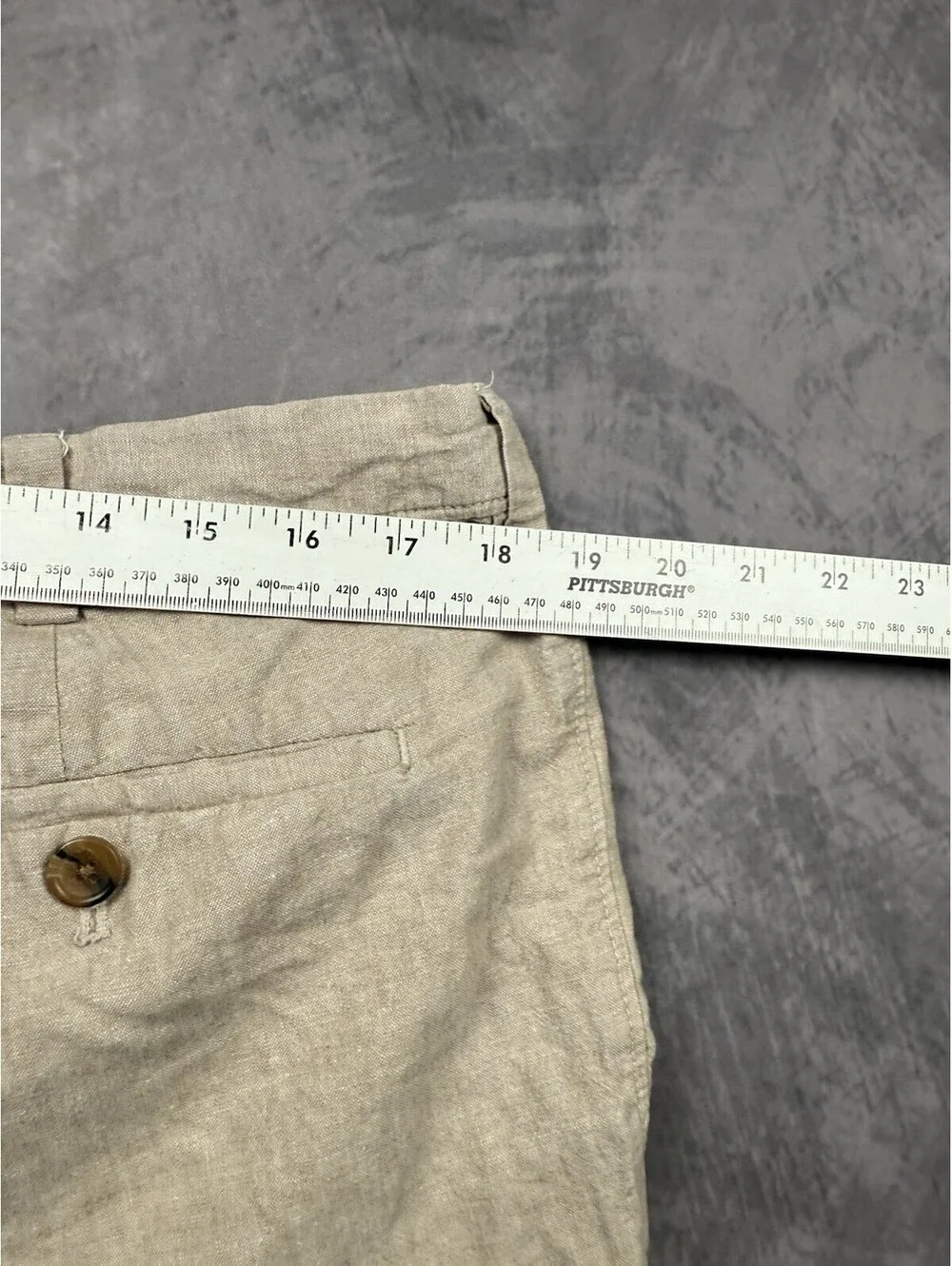 Banana Republic Shorts Mens 38 Beig Linen Cotton Aiden Lightweight Casual Summer